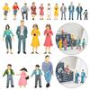 Scale Dollhouse Decorations Train Scenery People Figures DIY Character Model Building Passengers