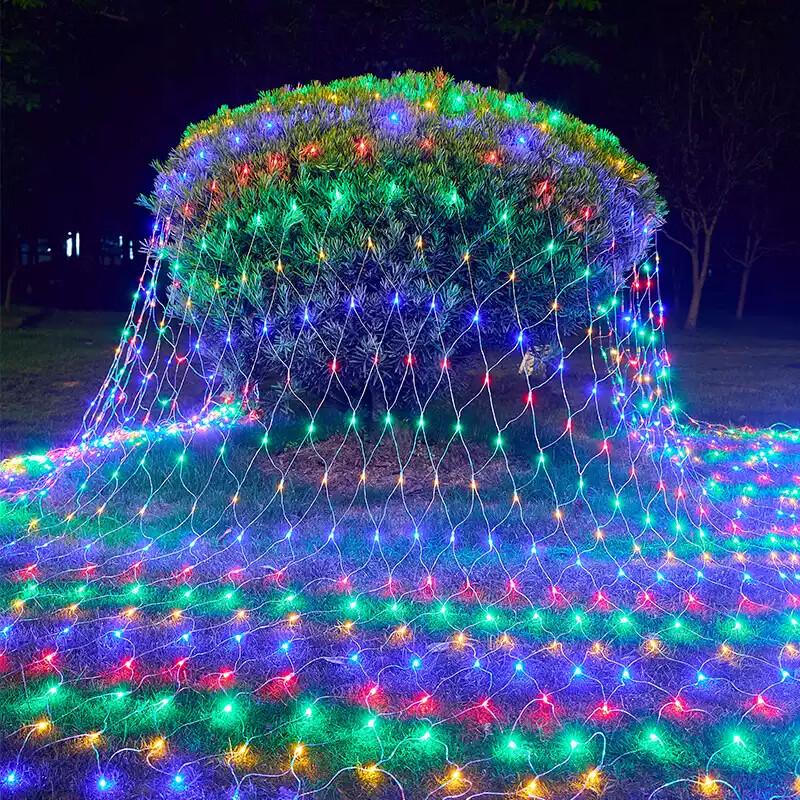 Juchenyun Outdoor LED Decorative Net String Lights