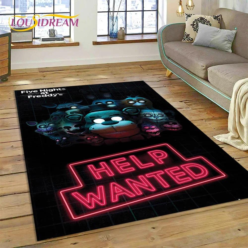 3D Хоррор Игра FNAF-F Freddy Ковер Коврик для Гостиной Спальни Дома Украшение Дивана, Коврик для Игровой Зоны Детей Нескользящий Напольный Коврик Подарок