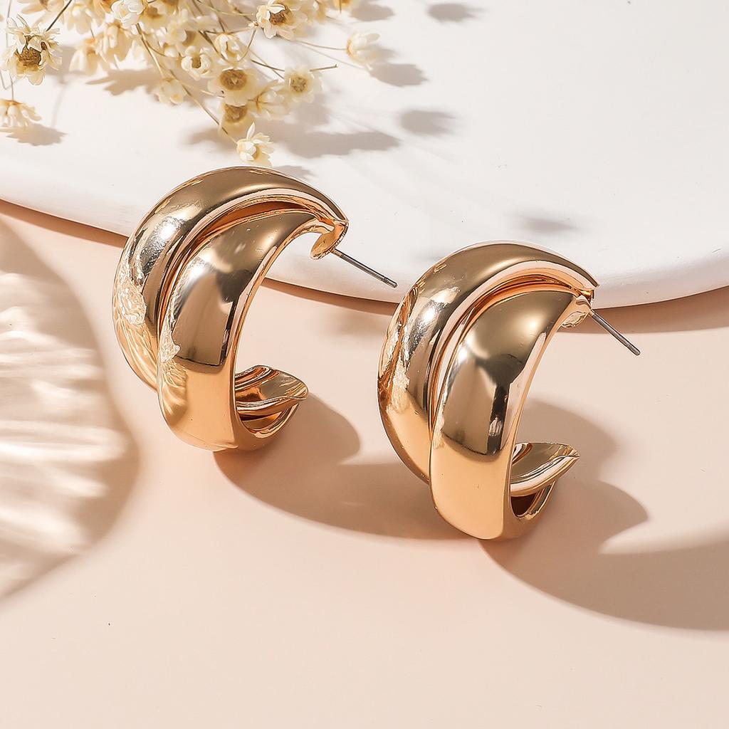 Stainless Steel Star Hoop Earrings for Women Girls Vintage Simple Zircon Paved Earrings Daily Wearing Party Jewelry Gift