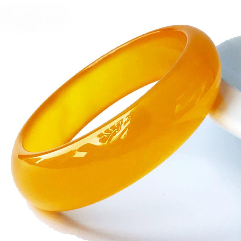 Браслет из натурального желтого агата, модный браслет с амулетом, браслет из нефрита, женский подарок