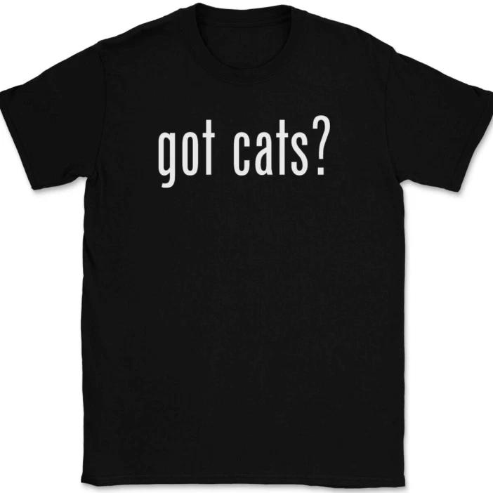 Футболка Got Cats с забавным изображением котенка и кошки. Оригинальный подарок.