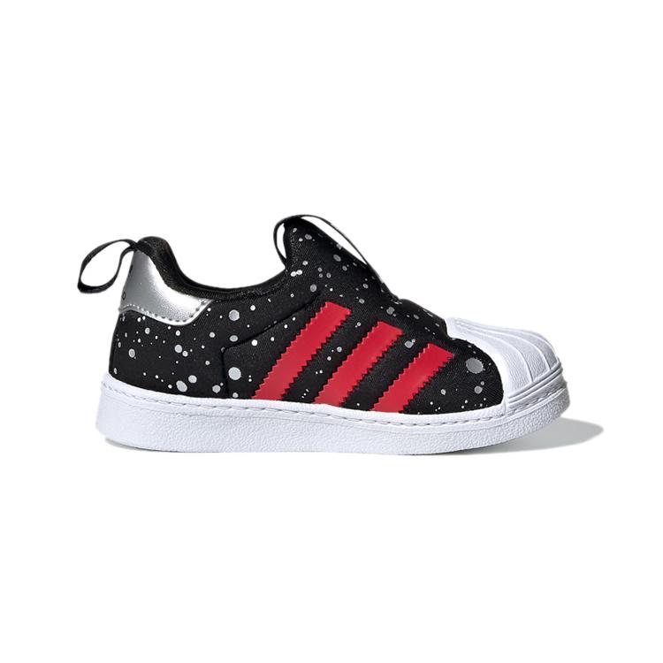 adidas Оригиналы SUPERSTAR 360 Коллекция Superstar 360 I Дышащие Низкие Кроссовки для Малышей Черно-Красные Для Младенцев и Малышей FV3435