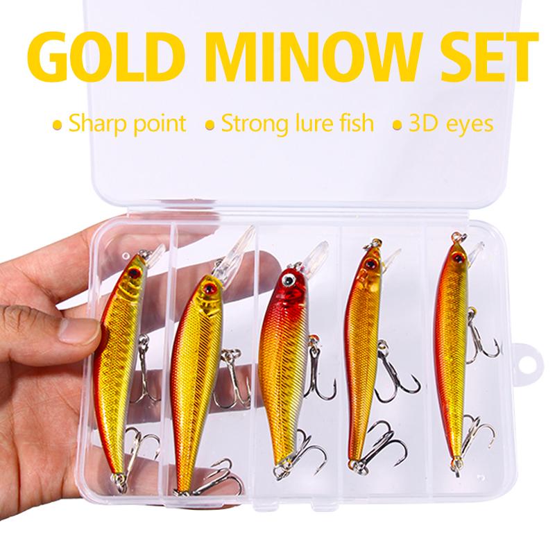 5 шт./кор. красная голова Crankbait Minnow, набор рыболовных приманок, искусственная приманка, рыболовные воблеры, рыболовные снасти для плавания карпа