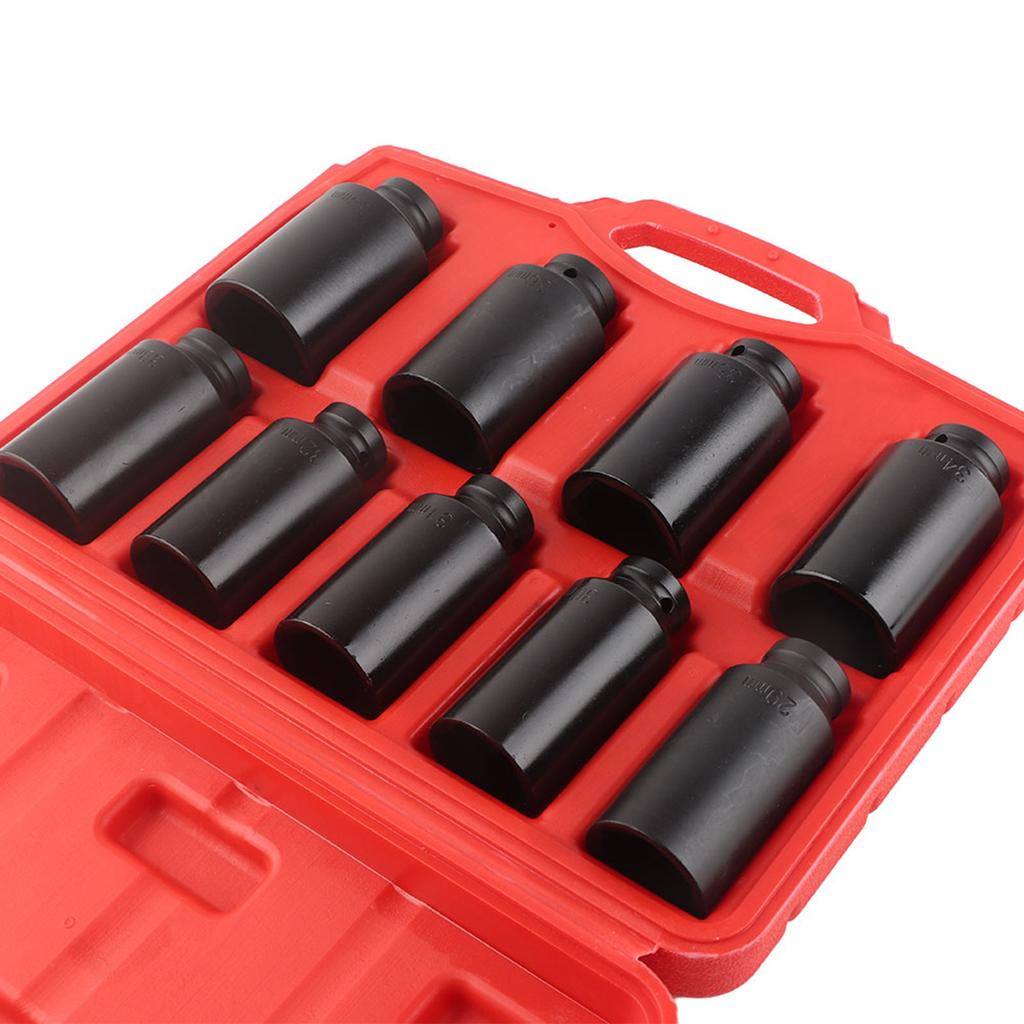 9Pcs 1 2 Inch Drive Axle Hub Nut Hex Socket Set 29mm 30mm 31mm 32mm 33mm 34mm 35mm 36mm 38mm