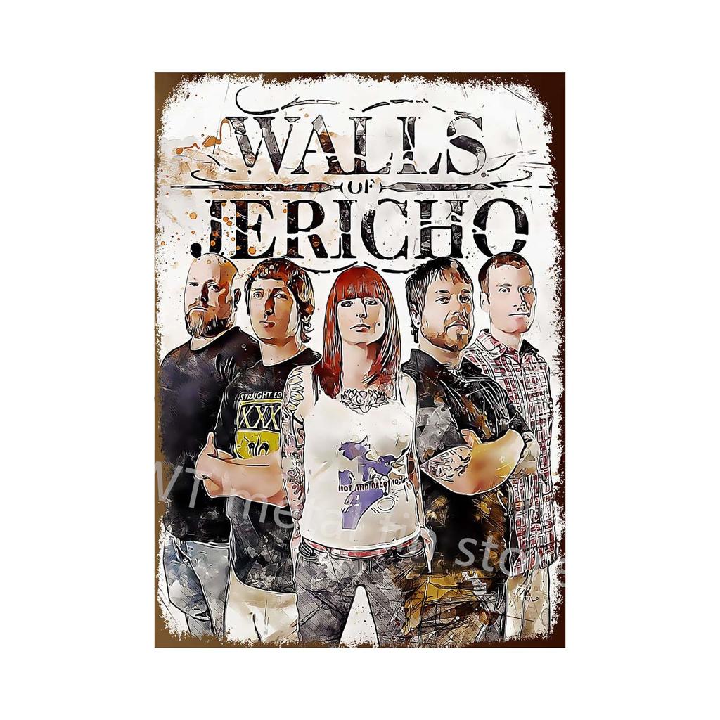 Ретро-плакат музыкальной группы, металлическая табличка, жестяная табличка, винтажная рок-н-ролльная тарелка для домашнего бара, декоративные наклейки, декор стен гостиной