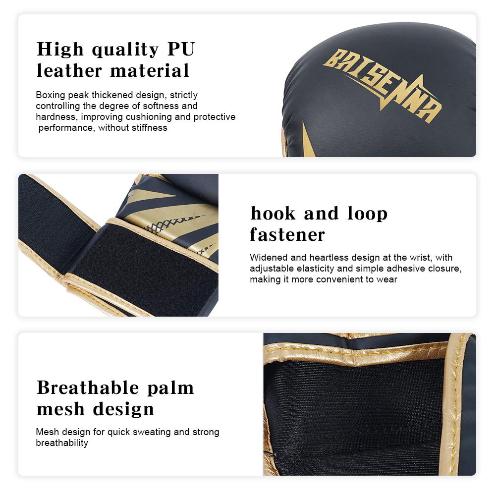 Профессиональные перчатки для ММА, бокса, с открытыми пальцами, для работы с мешком, для карате, муай-тай, тренировочные перчатки из ПУ, утолщенные, для взрослых и детей