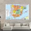 Transportation Map of The Spain In French Painting Detailed Large Poster Home Decor School Supplies 225*150cm