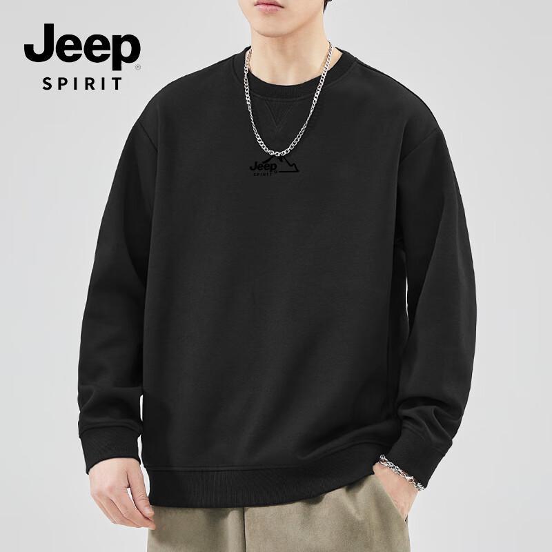 Мужской пуловер с круглым вырезом и логотипом JJ JEEP SPIRIT