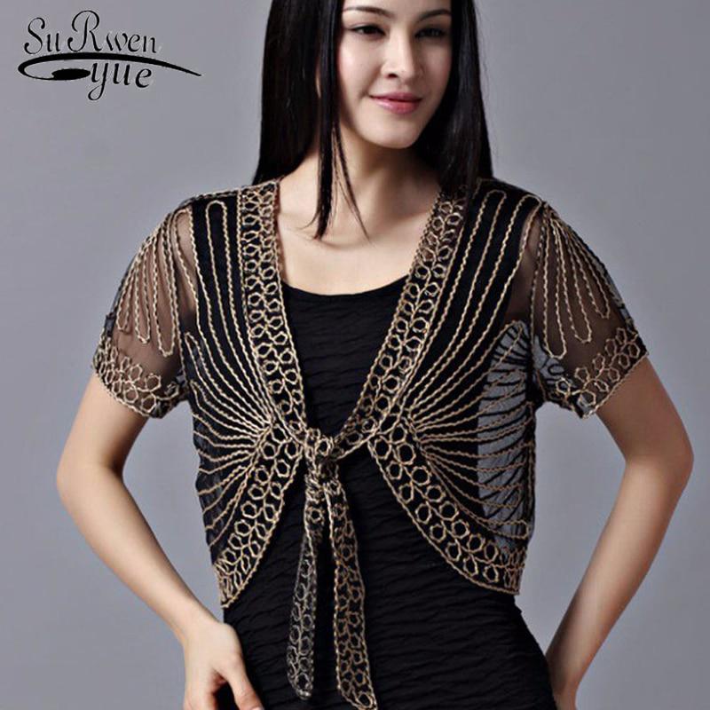SURWENYUE модные женские блузки с короткими рукавами больших размеров, рубашки, сексуальные топы из сетчатой пряжи в стиле пэчворк