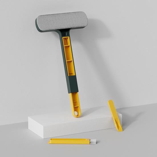 2 in 1 Window Screen Cleaning Brush with Extendable Handle Removable Lightweight Reusable Screen Cleaner Handheld Window Cleaning