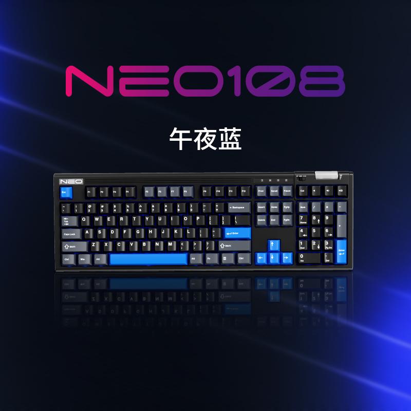 1stplayer NEO108 Mechanical Keyboard Tri-Mode Wireless SOCD Snap Tap 108 Keys Hot Swappable Gaming Keyboards for Valorant Office