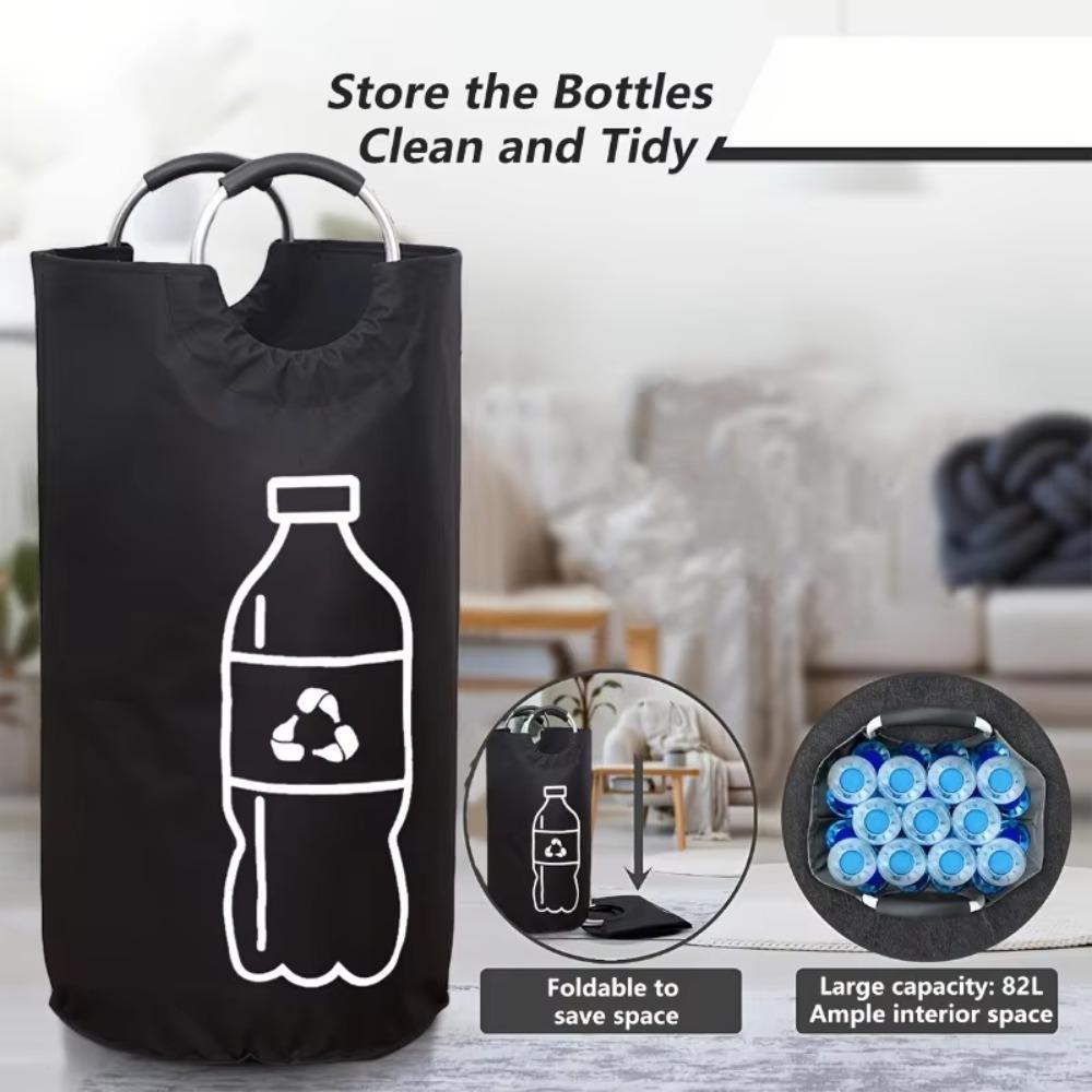 82L Wastewater Bottle Collector Bag Folding Dirty Clothes Basket  for Kitchen Office