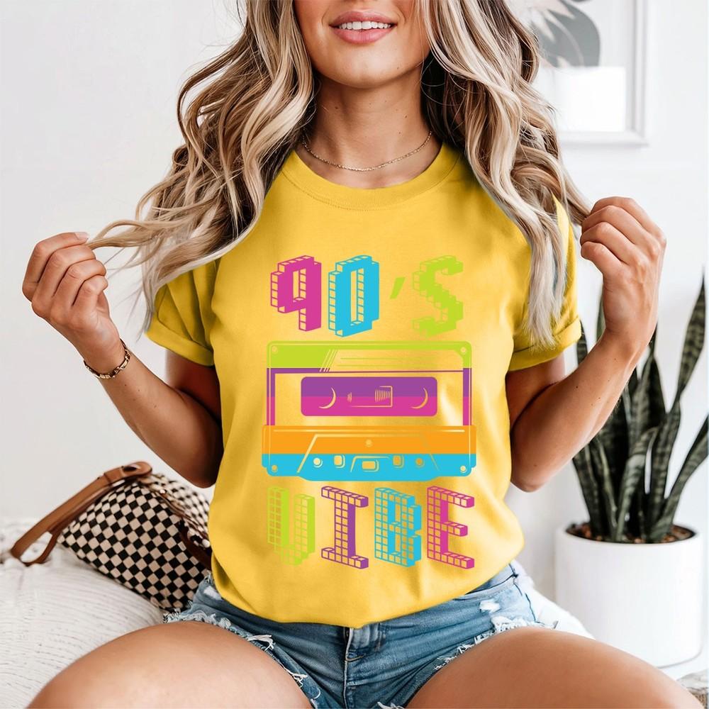90s Vibe Retro Cassette Tape Unisexs Graphic Tee Pop Culture