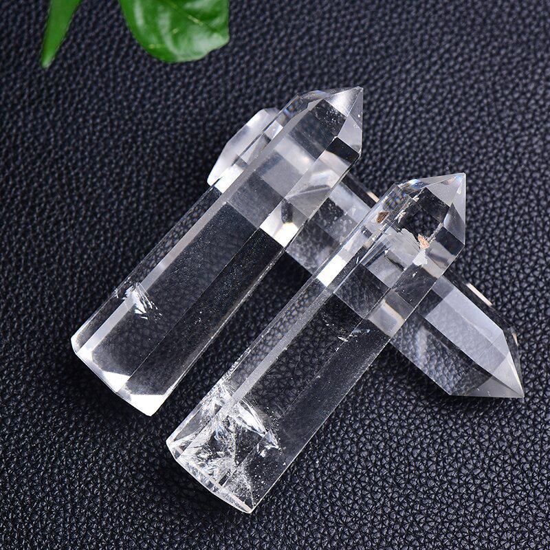 White Crystal Hexagonal Column: Single Point Six-Sided.