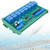 DC 12V 24V 8CH Isolated Input 8CH Output UART RS485 Relay Module DIN35 C45 Rail Modbus RTU Control Switch Board