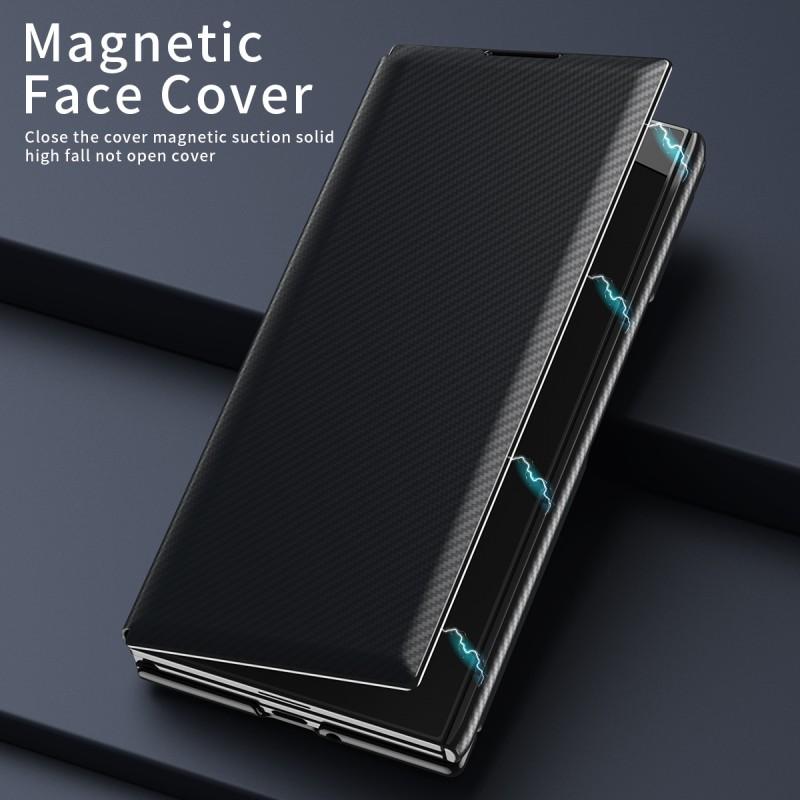 Для чехла на телефон Samsung Galaxy Z TriFold, с дизайном подставки, текстура кожи Наппа, нежное и приятное на ощупь