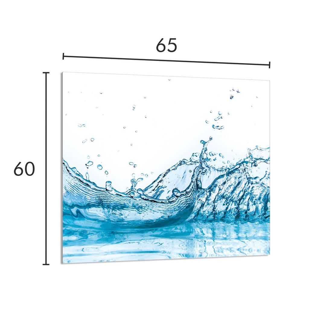 PANEL SZKLANY DO KUCHNI 65x60 Woda