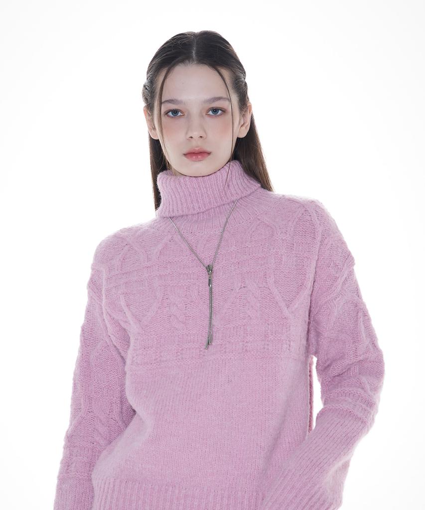 LARTIGENT L14 Turtleneck Knit(Pink)