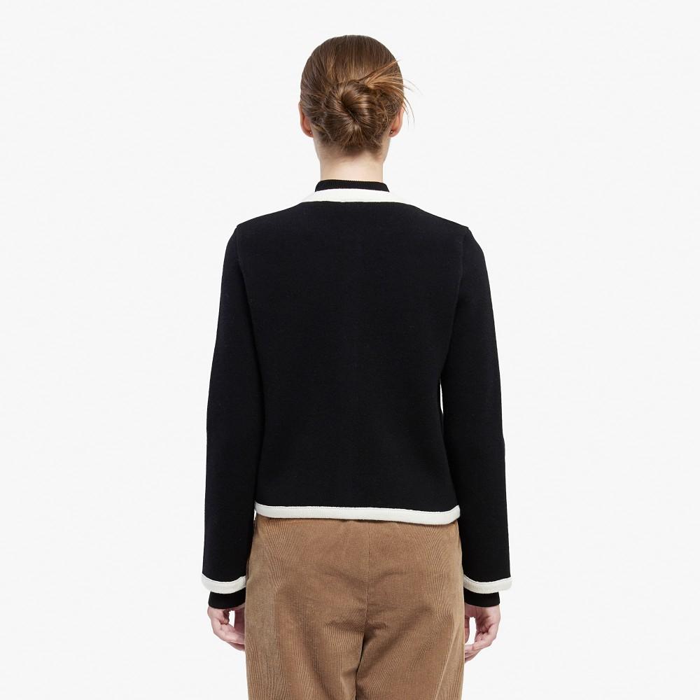 [lacoste] Women's Wool Jacket-Style Cardigan AF206E-55N031
