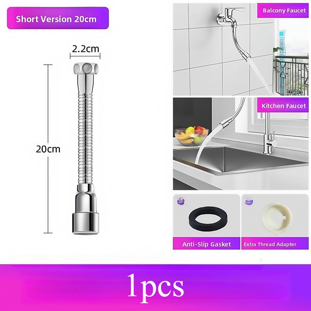 Универсальный удлинитель для смесителя 13-50 см из нержавеющей стали с вращением на 360° для кухни, ванной комнаты, раковины, брызгозащищенная насадка-аэратор, удлинительный шланг