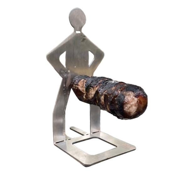 Стойка для колбасы для барбекю, прочная вилка для барбекю из нержавеющей стали, новинка, забавный держатель для гриля для костра, кемпинга