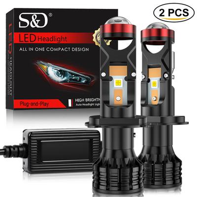 2 шт. 100 Вт H4 H7 светодиодный мини-объектив проектора фара H11 H8 HB3 9005 HB4 9006 автомобильная лампа Canbus 22000LM прожектор дальнего/ближнего света LHD 6000K 12 В 24 В