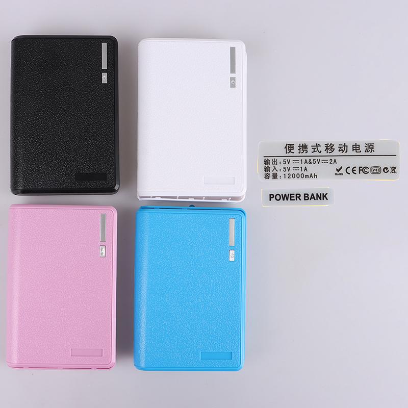 Держатель для 4 батарей 18650, Power Bank 5V с двойным USB, Корпус для батарей, Беспаечный набор мобильного питания, Корпус DIY, Зарядный кейс для хранения