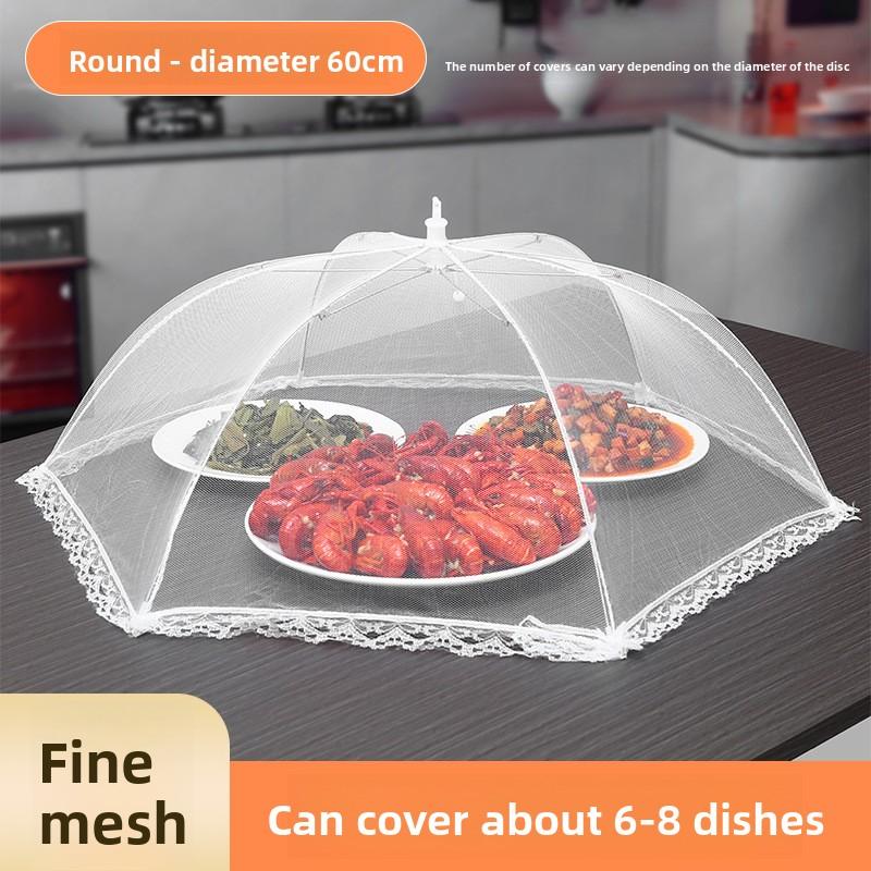 Foldable Mesh Food Cover for Dining Table Dust-Proof Insect-Proof Protector