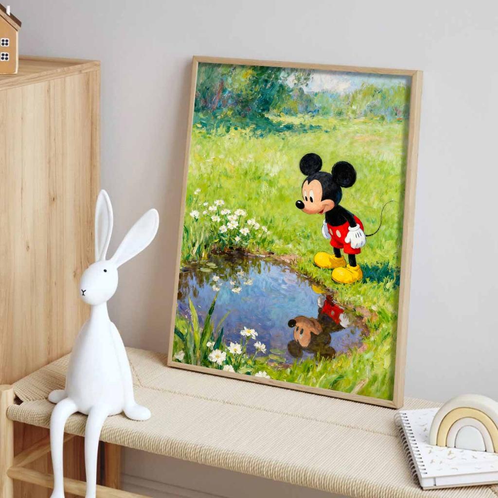 Disney Набор для алмазной мозаики Микки, смотрящий на отражение, для гостиной, спальни, кабинета и другого внутреннего пространства