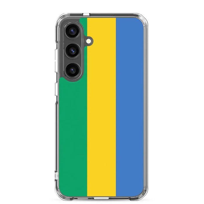 Coque Téléphone - Samsung - Galaxy S24 Ultra - Drapeau Gabon - Souple - Multicolore