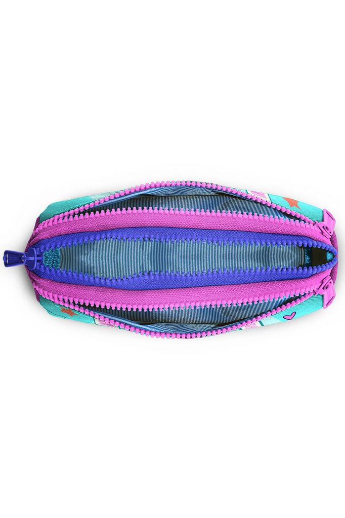 coral high Детская бирюзово-розовая сумка-карандаш с тремя отделениями и рисунком кота-мороженого 22051