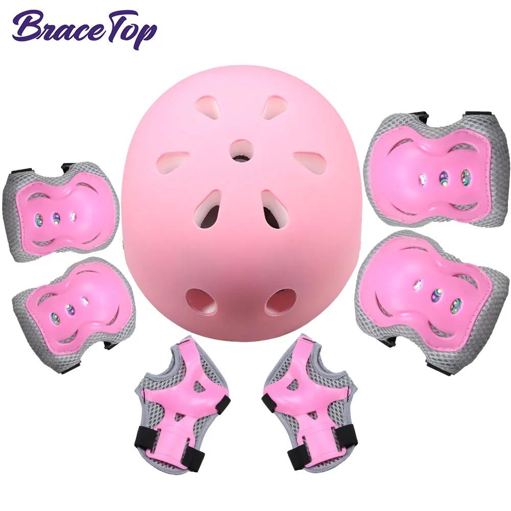7 шт./набор Детский для девочек и мальчиков в возрасте 3-10 лет с защитой запястья, наколенниками, налокотниками, защитным снаряжением для малышей, катающихся на коньках, велосипеде, самокате