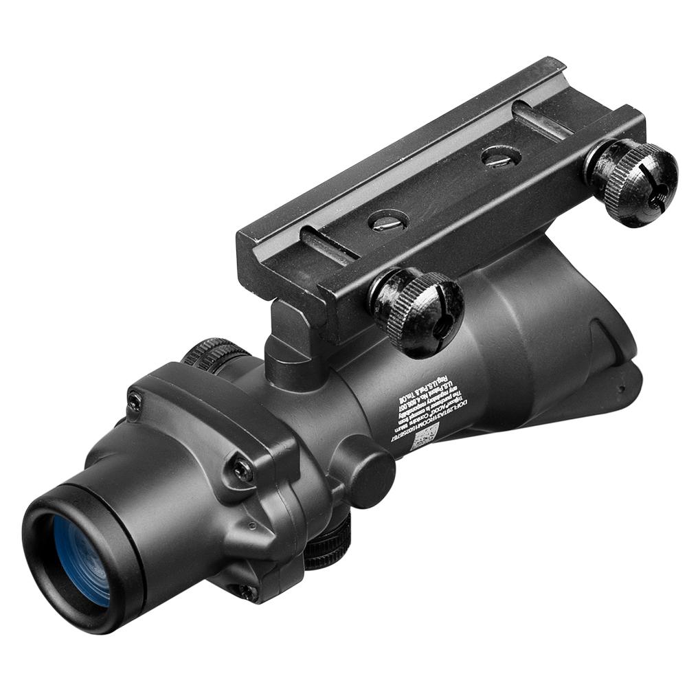 4X32 Охотничий прицел ACOG Настоящее оптоволокно Зеленая красная точка Тактический оптический прицел