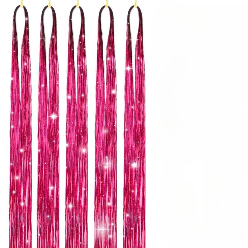 5 шт. комплект париков, парик, термостойкий парик феи, комплект париков, блестящий парик, блестящие волосы, аксессуары для волос для девочек и женщин