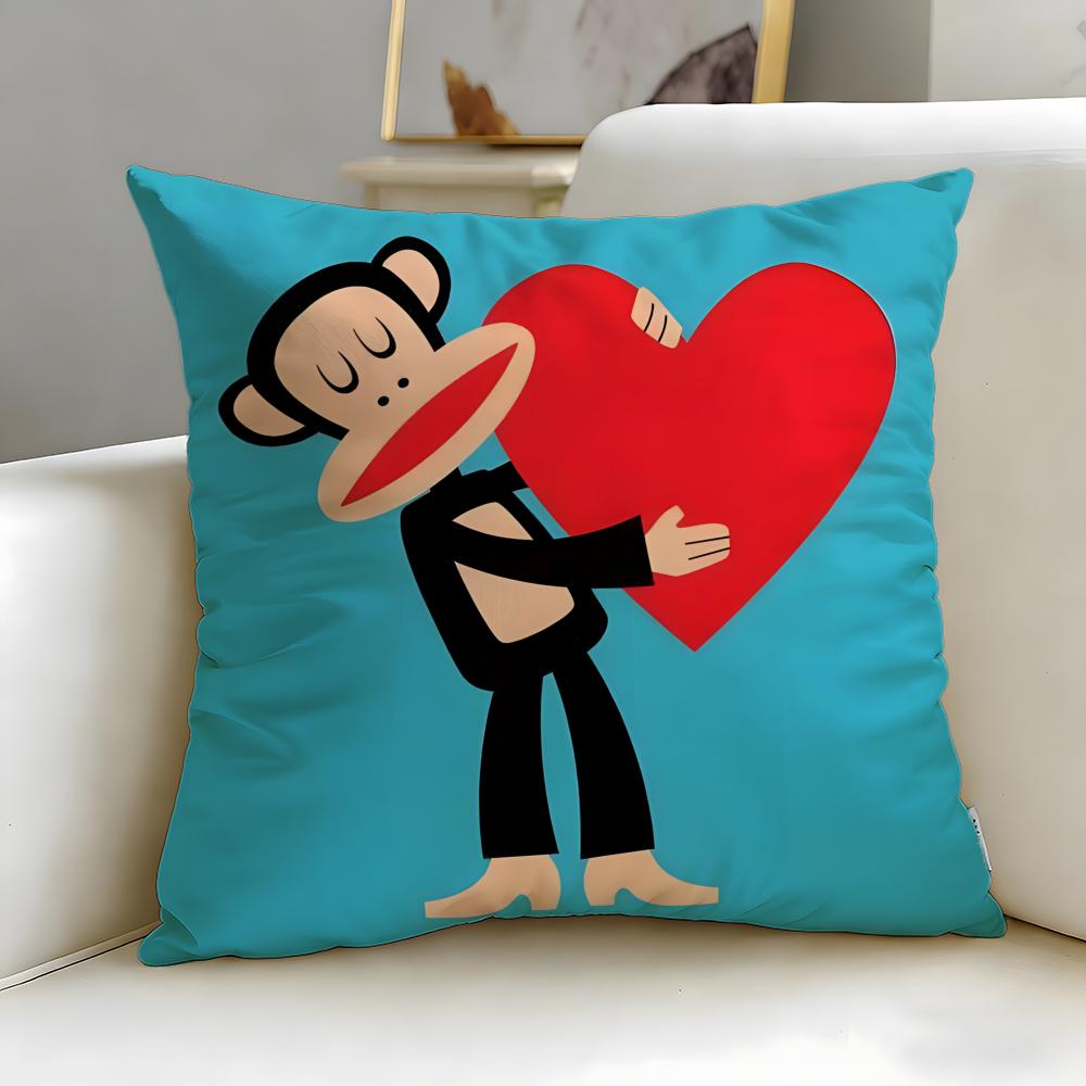 classic brand Paul Frank Cushion Cover Soft EasyWash Pillow Case Versatile for Couch Bed Travel and Office