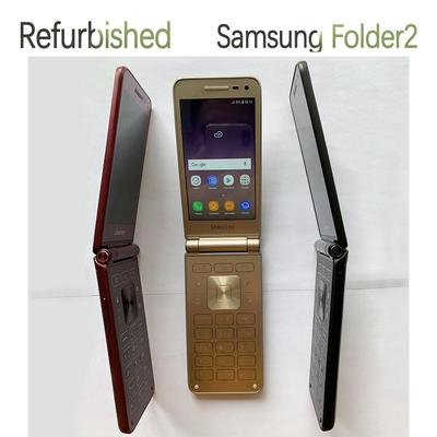 95% новый Восстановленный Samsung Galaxy Folder 2 G1650 2 ГБ ОЗУ 16 ГБ ПЗУ 3,8" Android 6.0 Смартфон-раскладушка