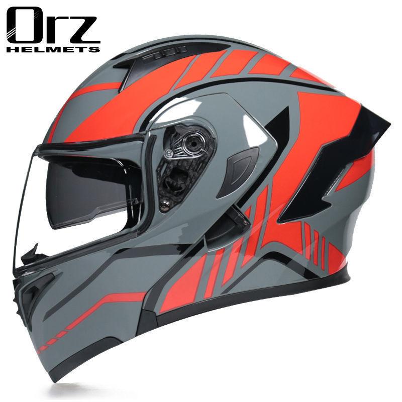 Motorcycle Helmets Men's and Women's Unveiling Helmets Full Helmets Tail Rider Bluetooth Locomotive Men's and Women's Winter Personality Electric
