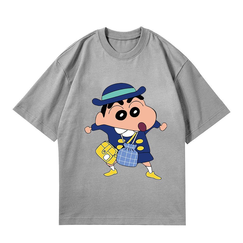 Летние женские топы с мультяшным принтом Crayon Shin Chan, повседневная модная футболка с принтом в стиле Харадзюку, круглым вырезом, 100% хлопок, короткий рукав