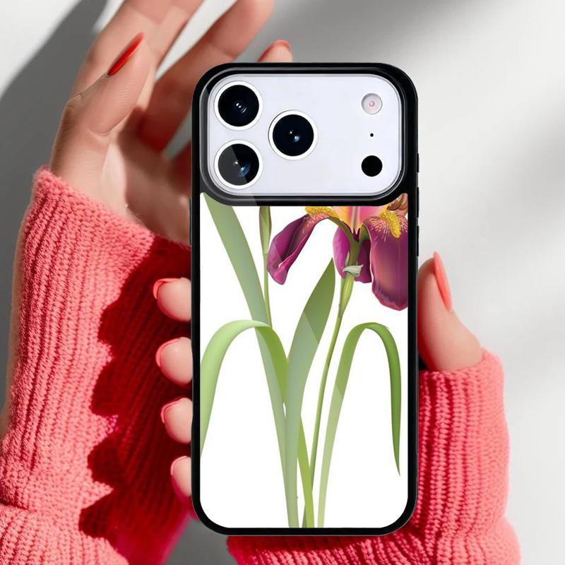 Чехол для телефона 'Голубой ирис' для iPhone 17 16 15 14 13 Pro Max Задняя крышка для 12 11 Pro Coque