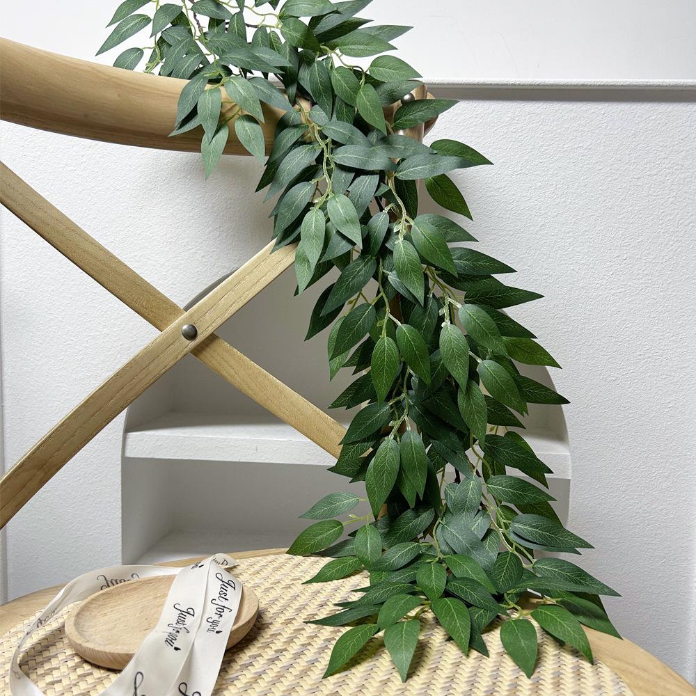Имитация зеленых растений, листья зизифуса, лианы, настенное украшение, украшение для дома, свадьбы, вечеринки, композиция из искусственных листьев и лиан ивы