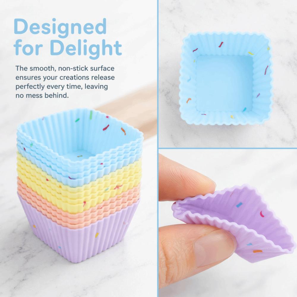 20pcs Non Stick Non-Stick Baking Molds Silicone Material Silicone Muffin Mold Home Baking