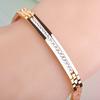 New Copper Crystal Bracelet for Women Rose Gold Color Link Pulseiras Female Stainless Steel Hand Chain