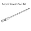 1/2 шт. Безопасный Torx Бит 1/4" Шестигранный Хвостовик 4" Длины T6/T7/T8/T9/T10/T15/T20/T25/T27/T30/T35/T40 Магнитная Отвертка Torx Головка с Отверстием