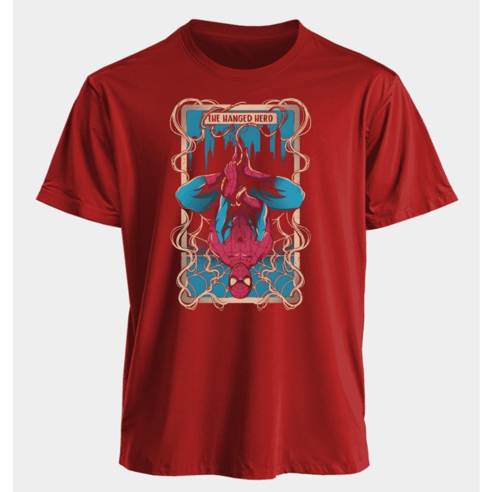 Мужские и женские футболки Человек-паук Летние Американские Весенне-осенние Новые Оверсайз Базовые Нишевые Классические С коротким рукавом