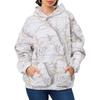 Y2K American Street Hoodie Casual Sweatshirt Letter Patch Jacket Trendy Top Teens