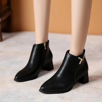 2024 Лидер продаж женские сапоги с острым носком модные сапоги весна и осень легкие темпераментные женские сапоги с боковой молнией