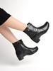 Shoetopia Женские короткие ботильоны на массивном каблуке с нескользящей подошвой, удобные модные ботильоны на щиколотку | Мягкая амортизирующая подошва | Для повседневной носки, вечеринок и зимы