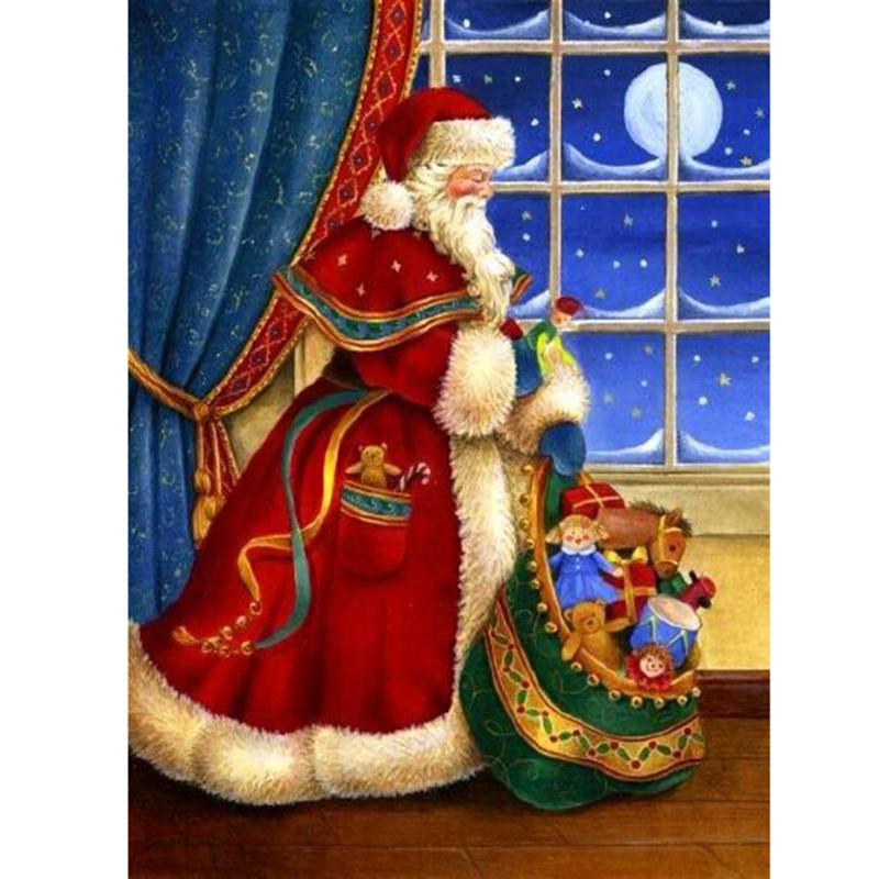DIY Санта-Клаус 5D алмазная живопись полный круглый дрель Снеговик Алмазная вышивка наборы крестиков Рождественский подарок домашний декор