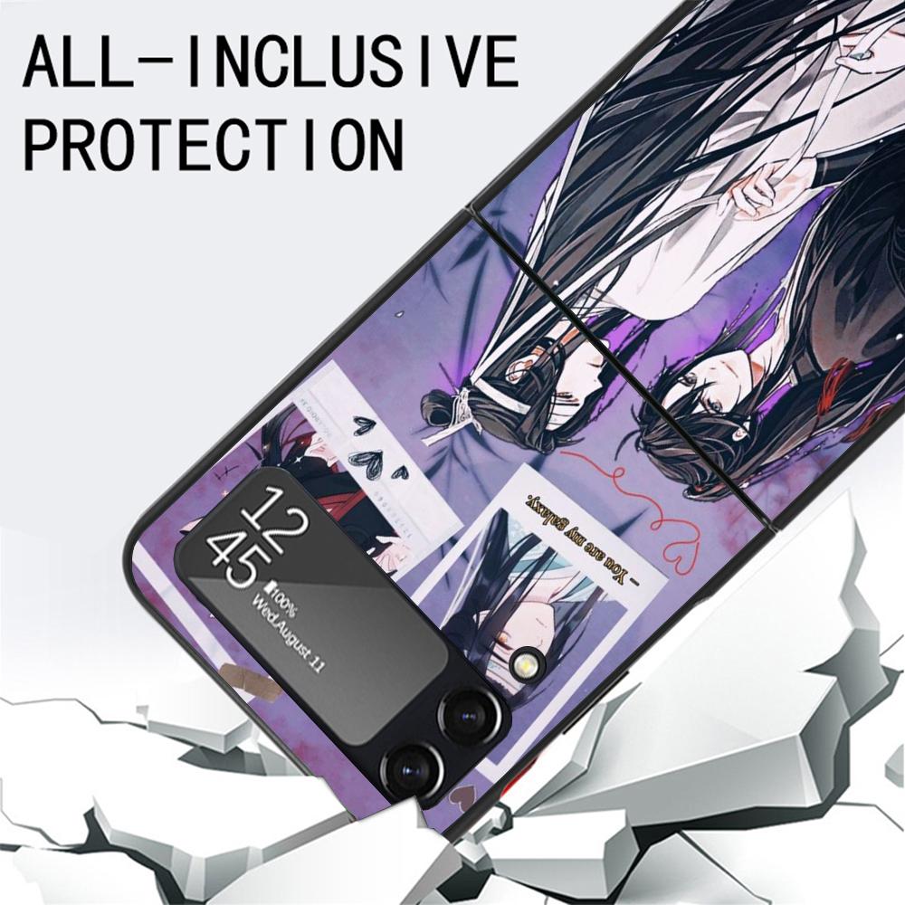 Чехол для телефона Mo Dao Zu Shi MDZS Манга для Samsung Galaxy Z Flip3 5G Flip4 Flip5 Черный Жесткий Чехол Z Flip 5 4 3 PC Оболочка Zflip3 Coqu